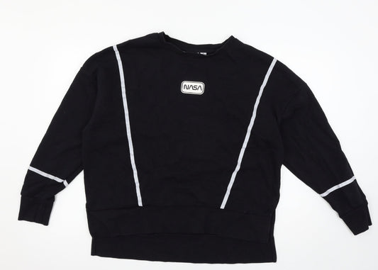 Primark Womens Black  Jersey Pullover Sweatshirt Size 12  - NASA