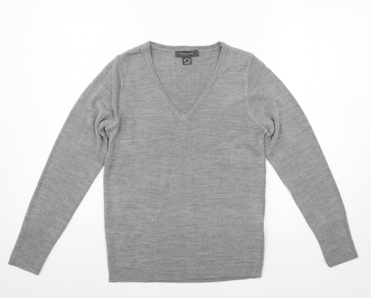 Primark Womens Grey  Knit Pullover Jumper Size 4