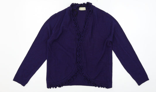 Keeno Womens Blue  Knit Cardigan Jumper Size M