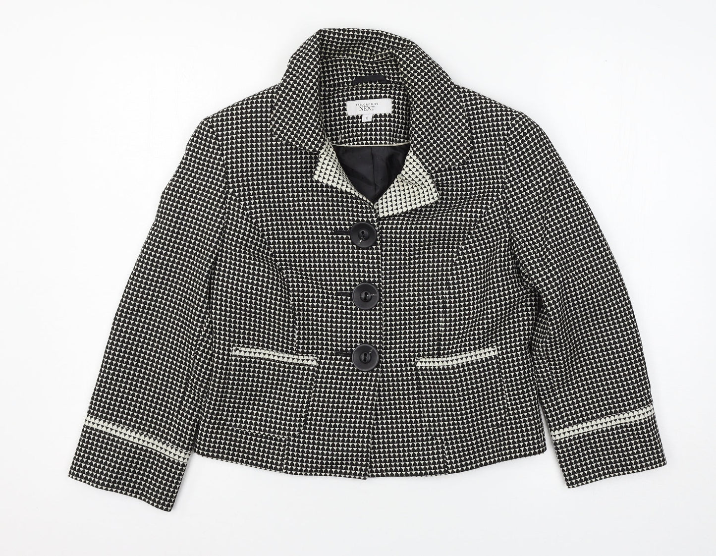 NEXT Womens Black Geometric  Jacket  Size 12