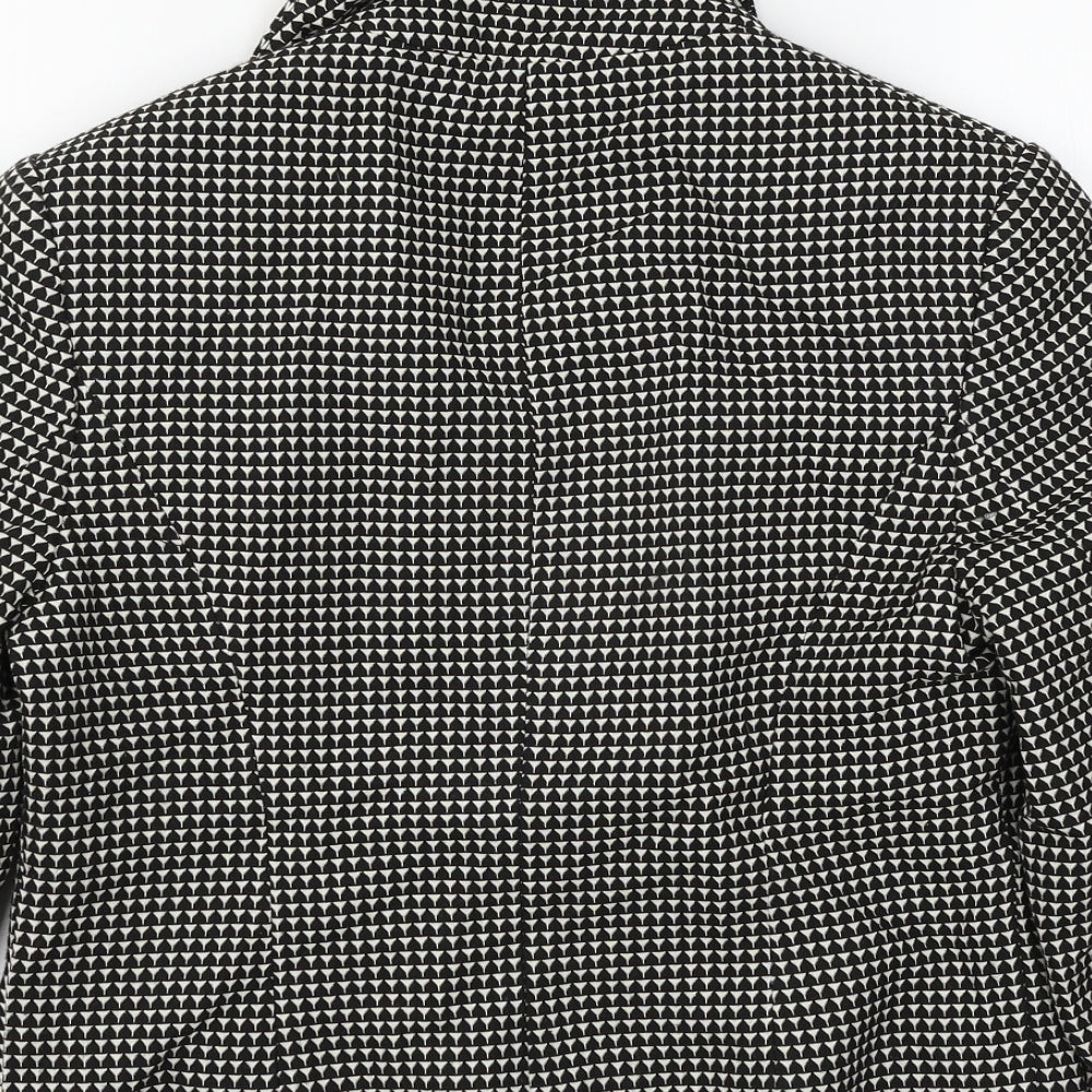 NEXT Womens Black Geometric  Jacket  Size 12