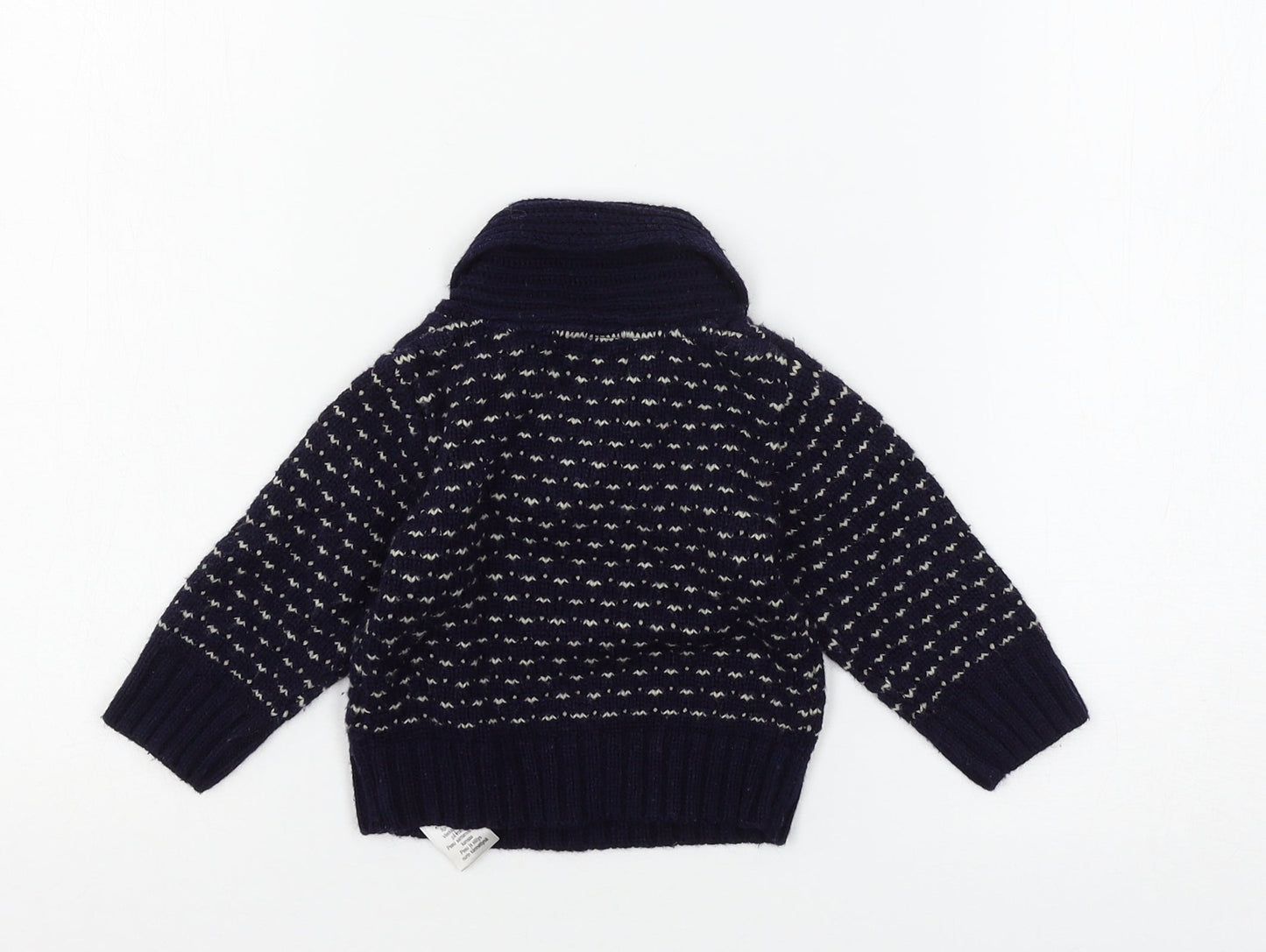 La Redoute Boys Blue  Knit Pullover Jumper Size 3-6 Months