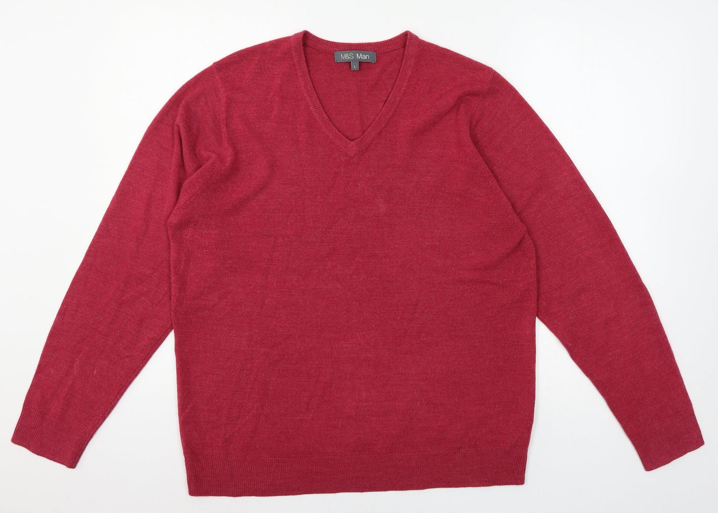 Marks and Spencer Womens Red  Knit Pullover Jumper Size L