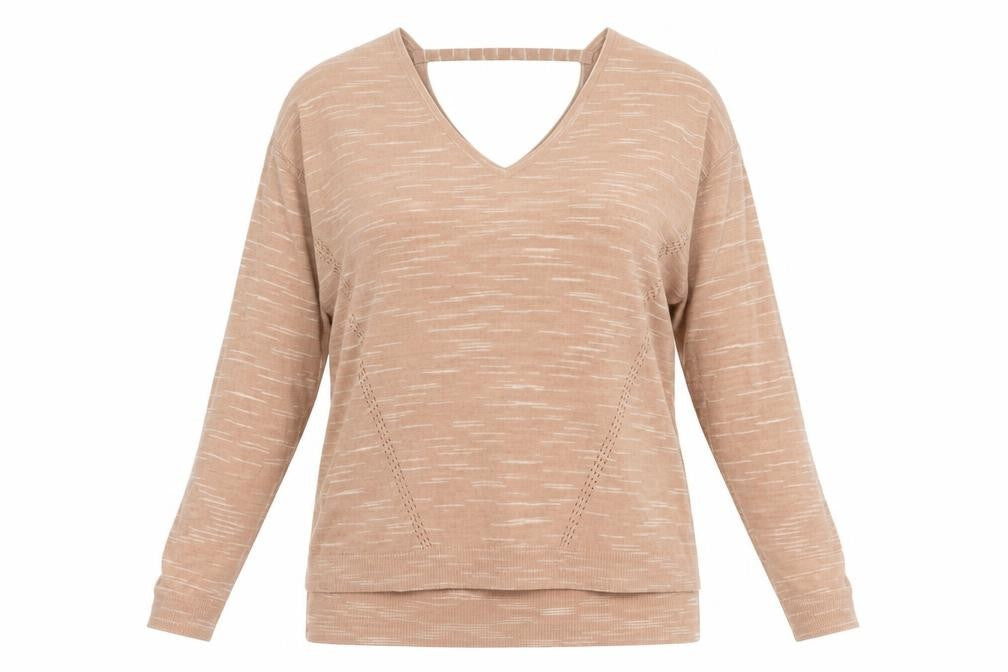 Marks and Spencer Womens Orange Striped Knit Pullover Jumper Size M