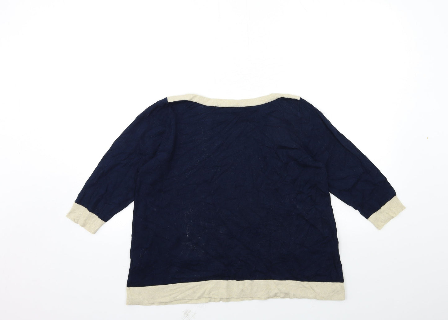 Marks and Spencer Womens Blue  Knit Pullover Jumper Size 14