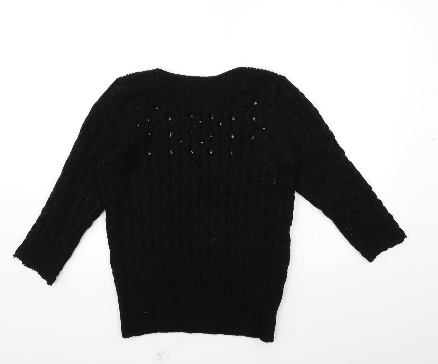 Per Una Womens Black  Knit Pullover Jumper Size 12