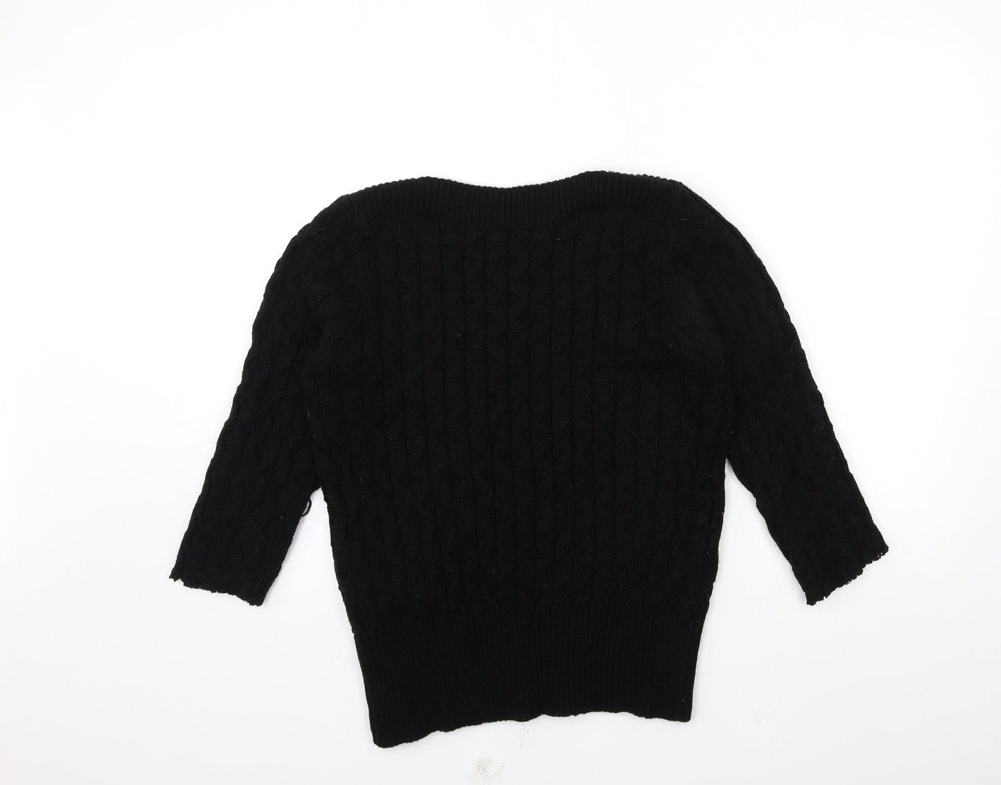 Per Una Womens Black  Knit Pullover Jumper Size 12