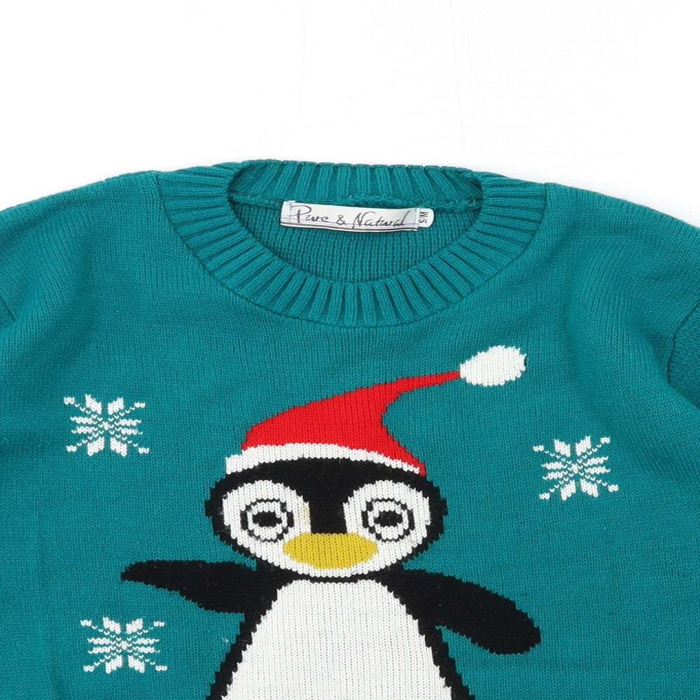 Pure & natural Womens Green  Knit Pullover Jumper Size S  - penguin