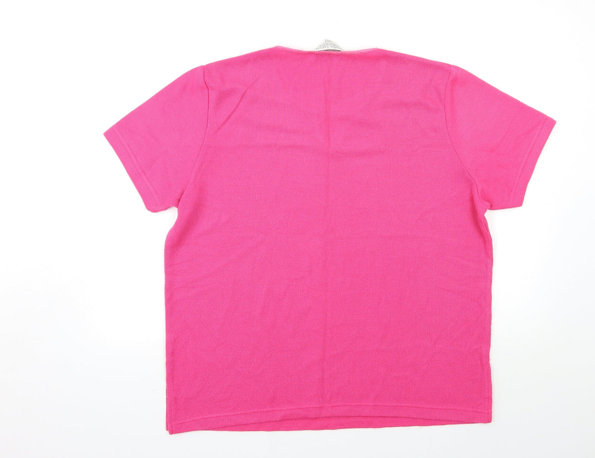 Carolyn Taylor Womens Pink  Knit Pullover Jumper Size M