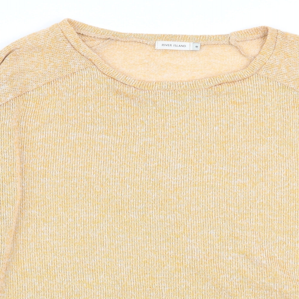 Warehouse Womens Yellow   Pullover Jumper Size 8