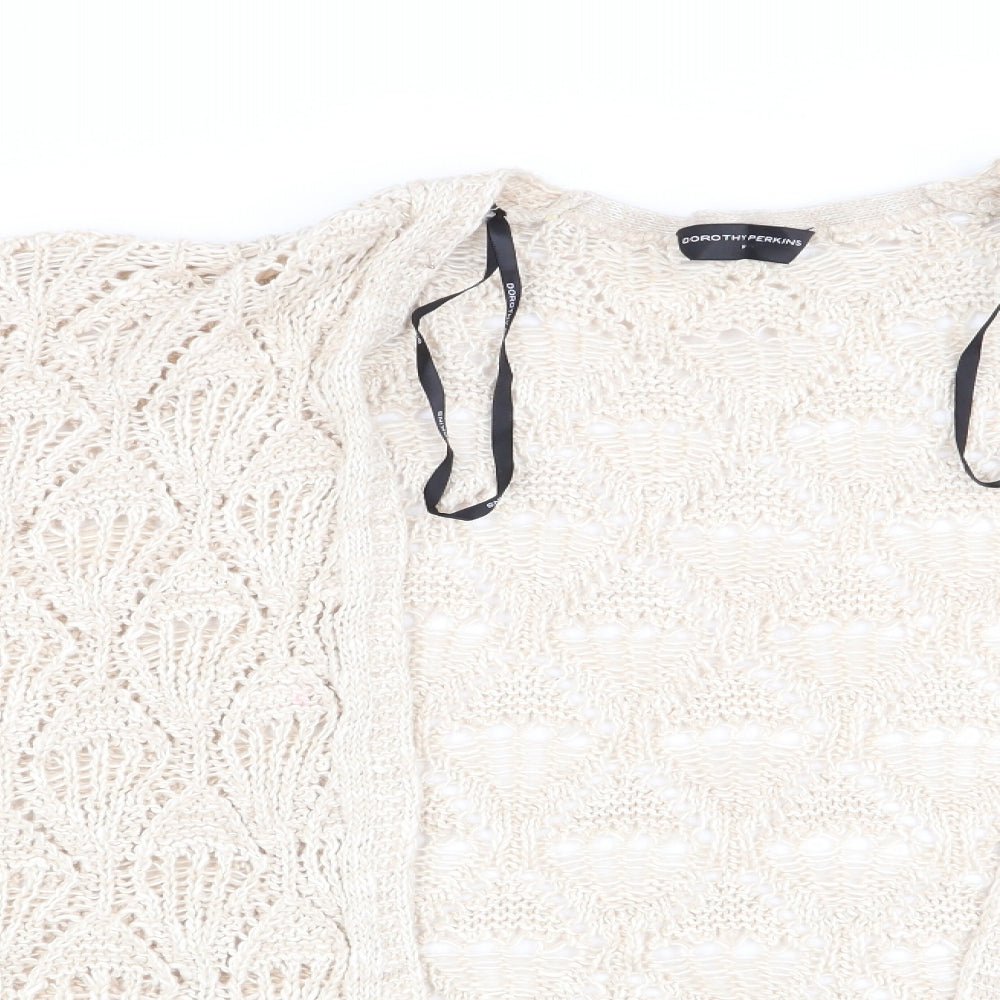 Dorothy Perkins Womens Beige   Cardigan Jumper Size M