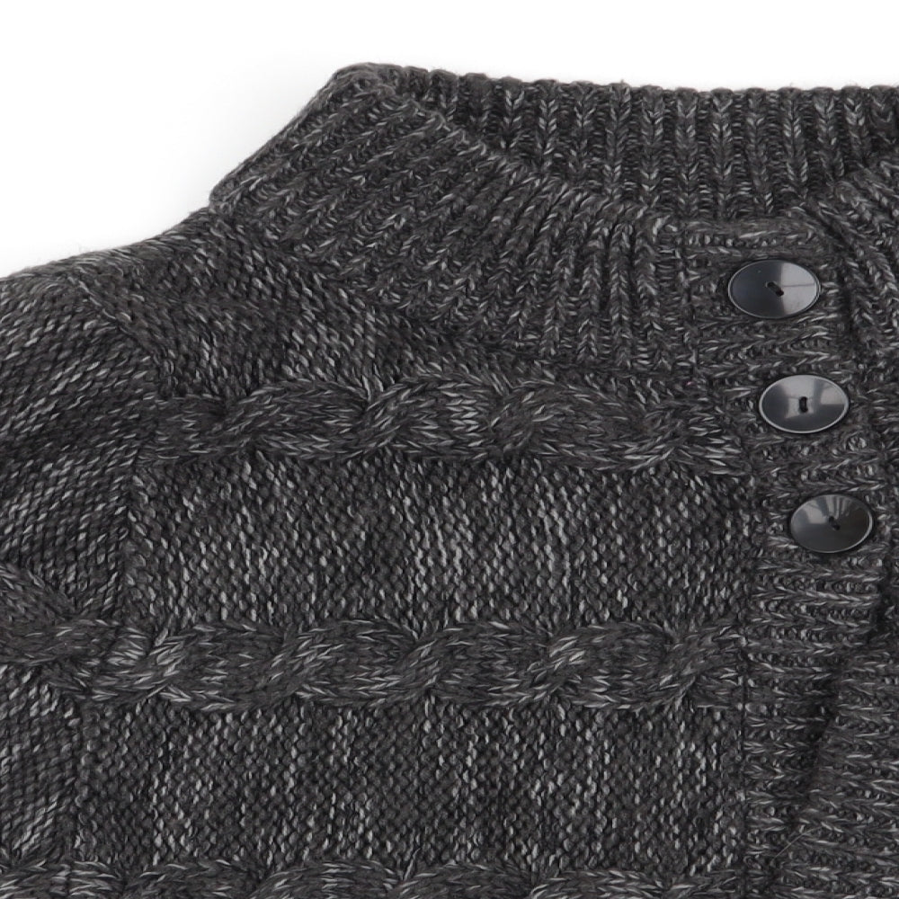 South Womens Grey   Cardigan Jumper Size 16