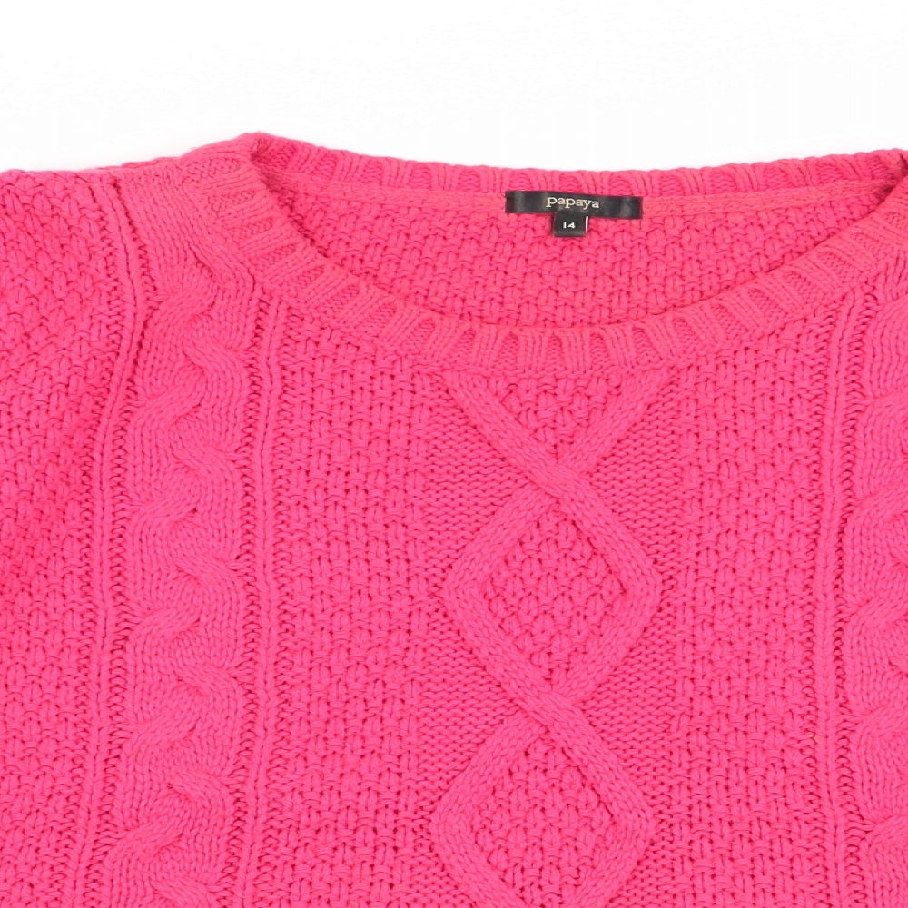 Papaya Womens Red   Pullover Jumper Size 14