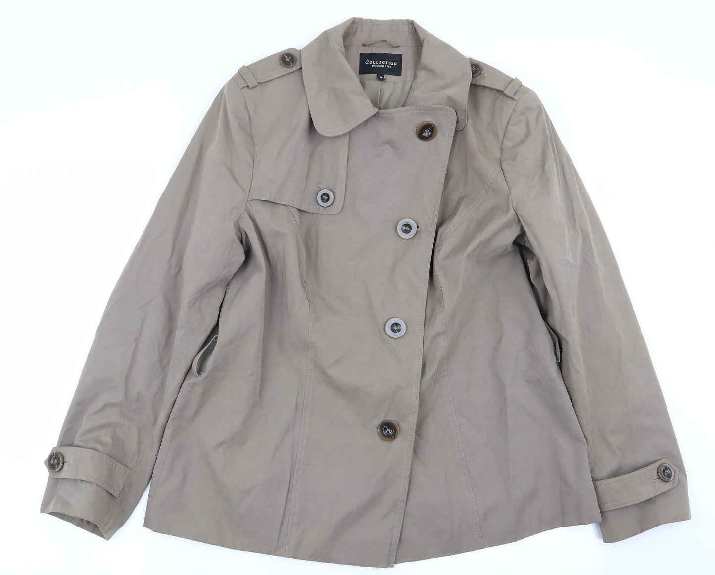 Debenhams Womens Brown   Overcoat Coat Size 14