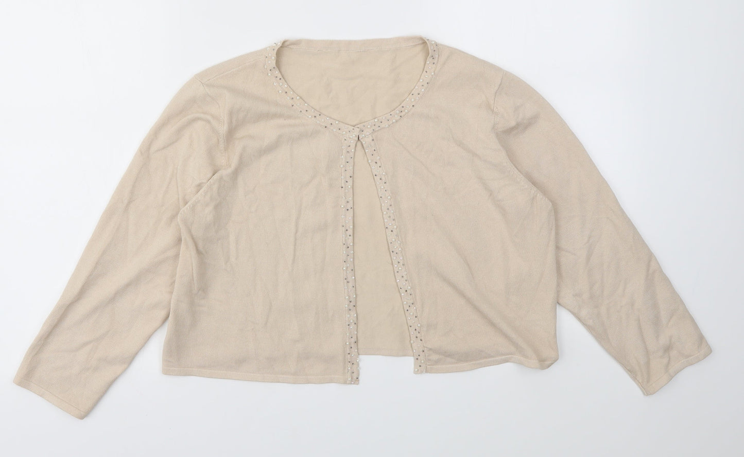 Preworn Womens Beige   Cardigan Jumper Size M