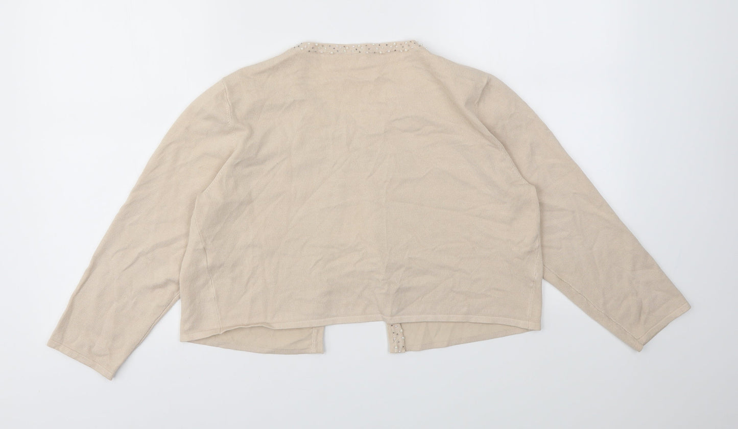 Preworn Womens Beige   Cardigan Jumper Size M