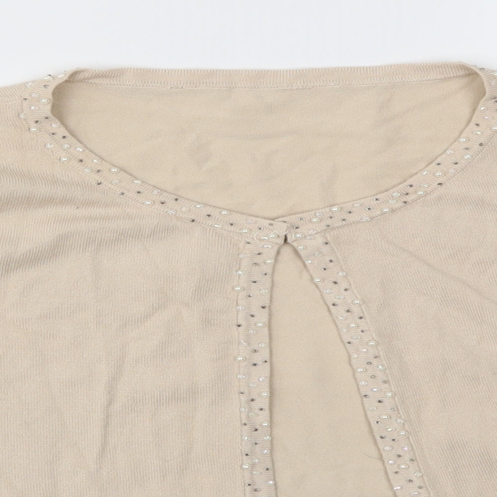 Preworn Womens Beige   Cardigan Jumper Size M