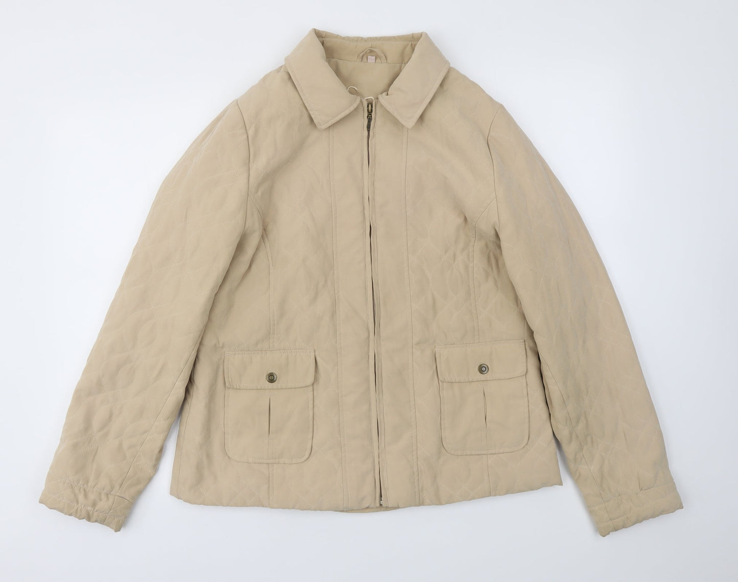 Soon Womens Beige   Jacket Coat Size 14