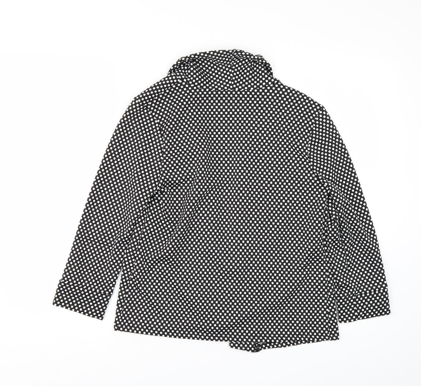 George Womens Black Polka Dot  Jacket Blazer Size 10