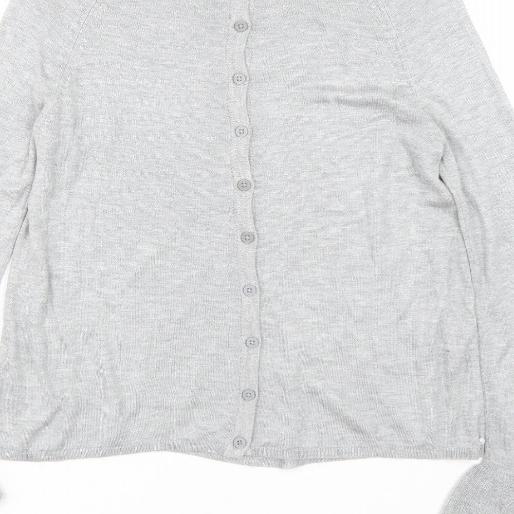 M&S Womens Grey   Cardigan Jumper Size 6