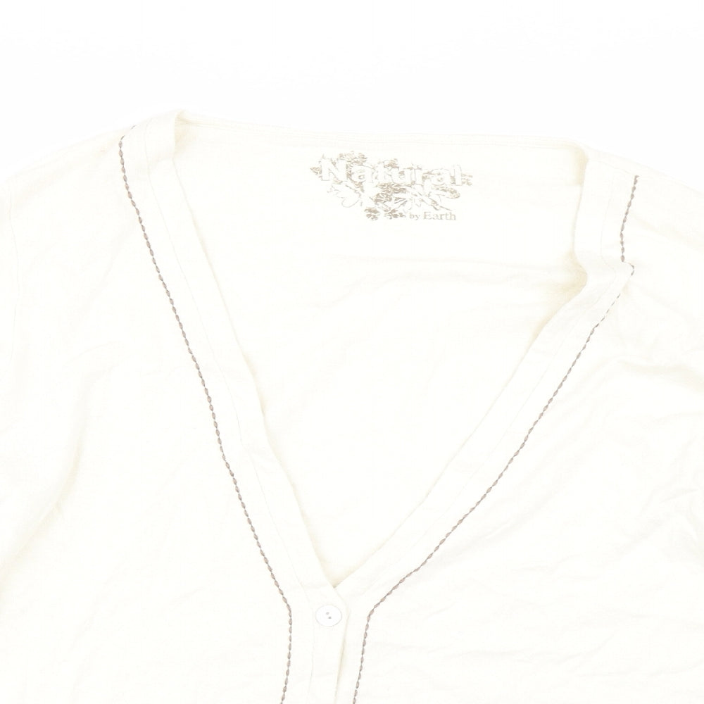 Natural Womens Beige   Cardigan Jumper Size 2XL