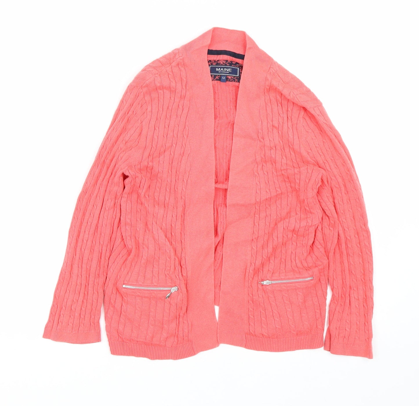 Maine Womens Pink   Cardigan Jumper Size 12