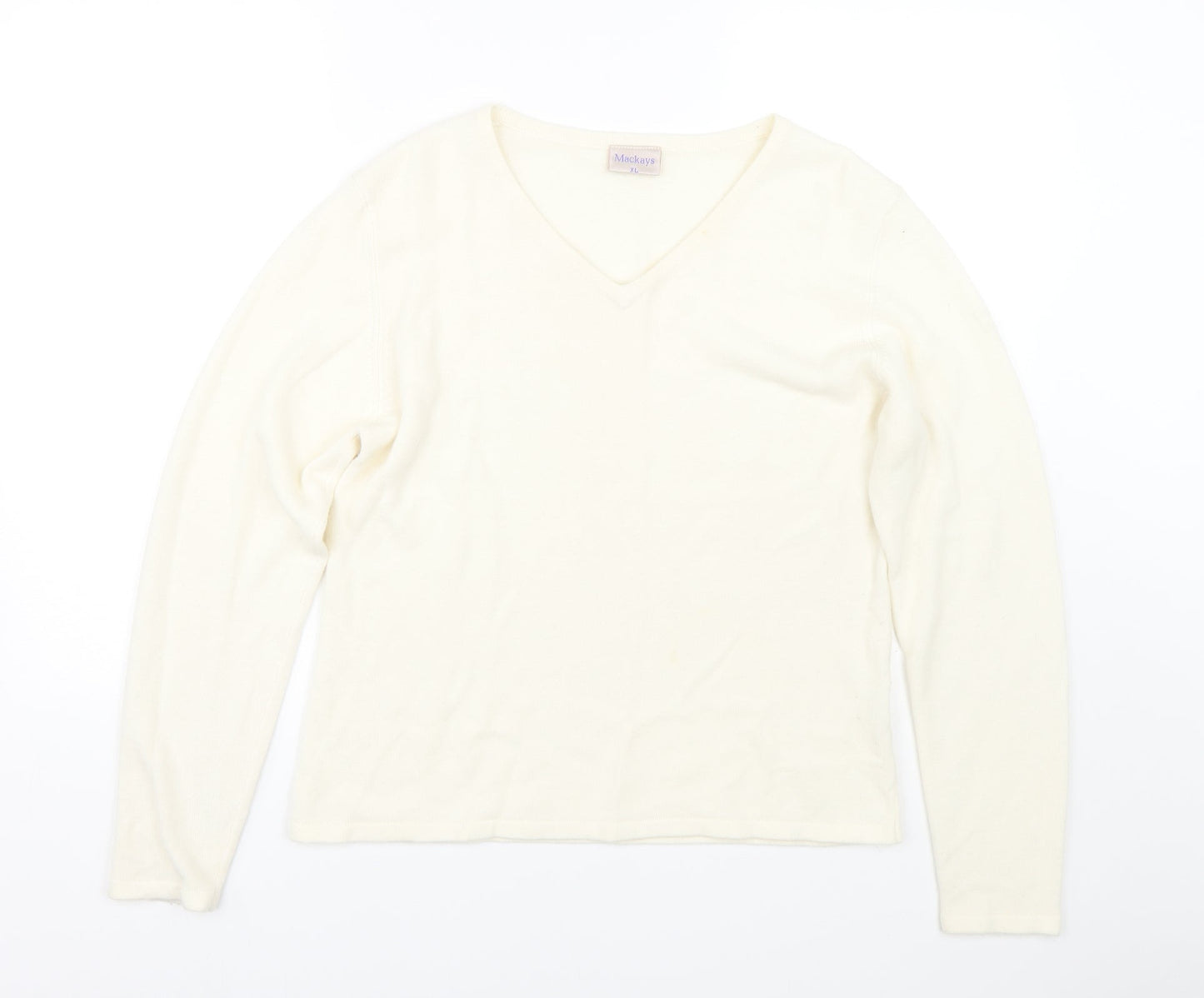 Mackays Womens White   Pullover Jumper Size XL