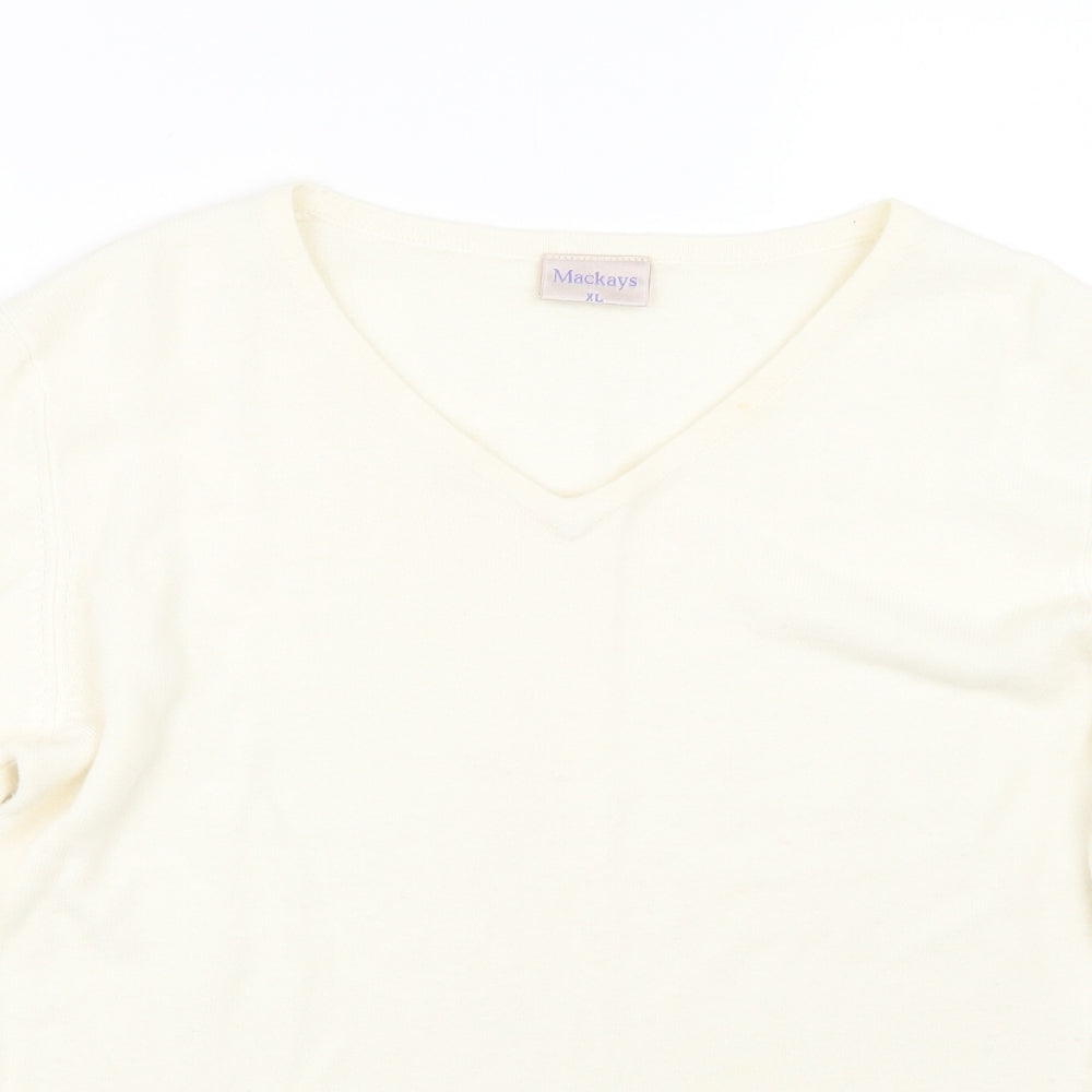 Mackays Womens White   Pullover Jumper Size XL
