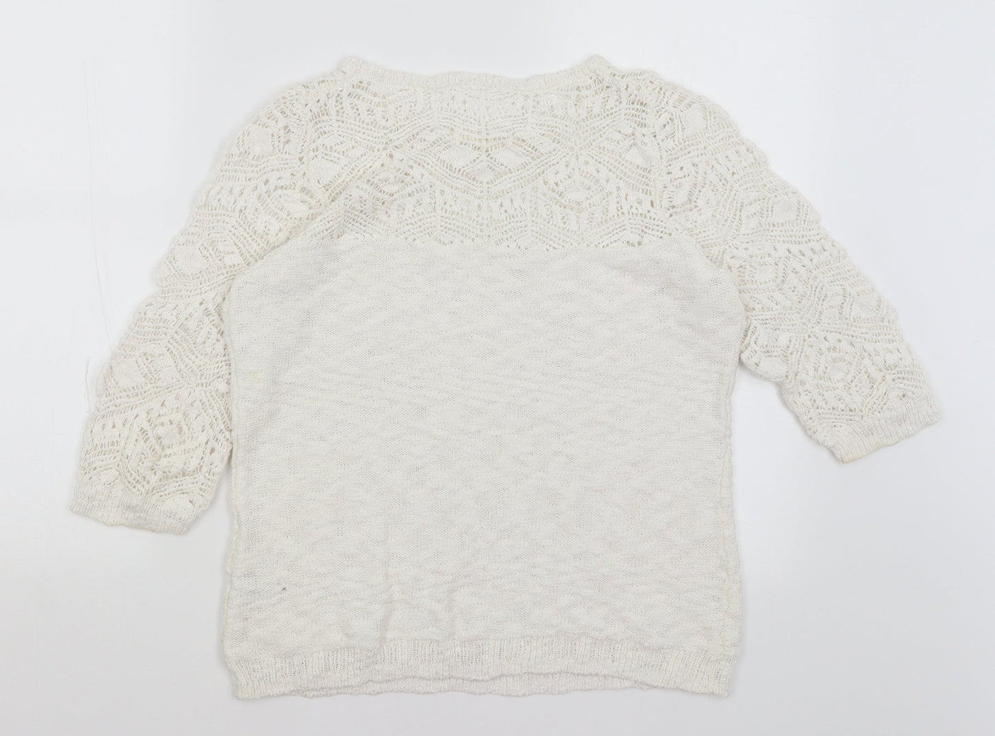 Preworn Womens White   Pullover Jumper Size 16