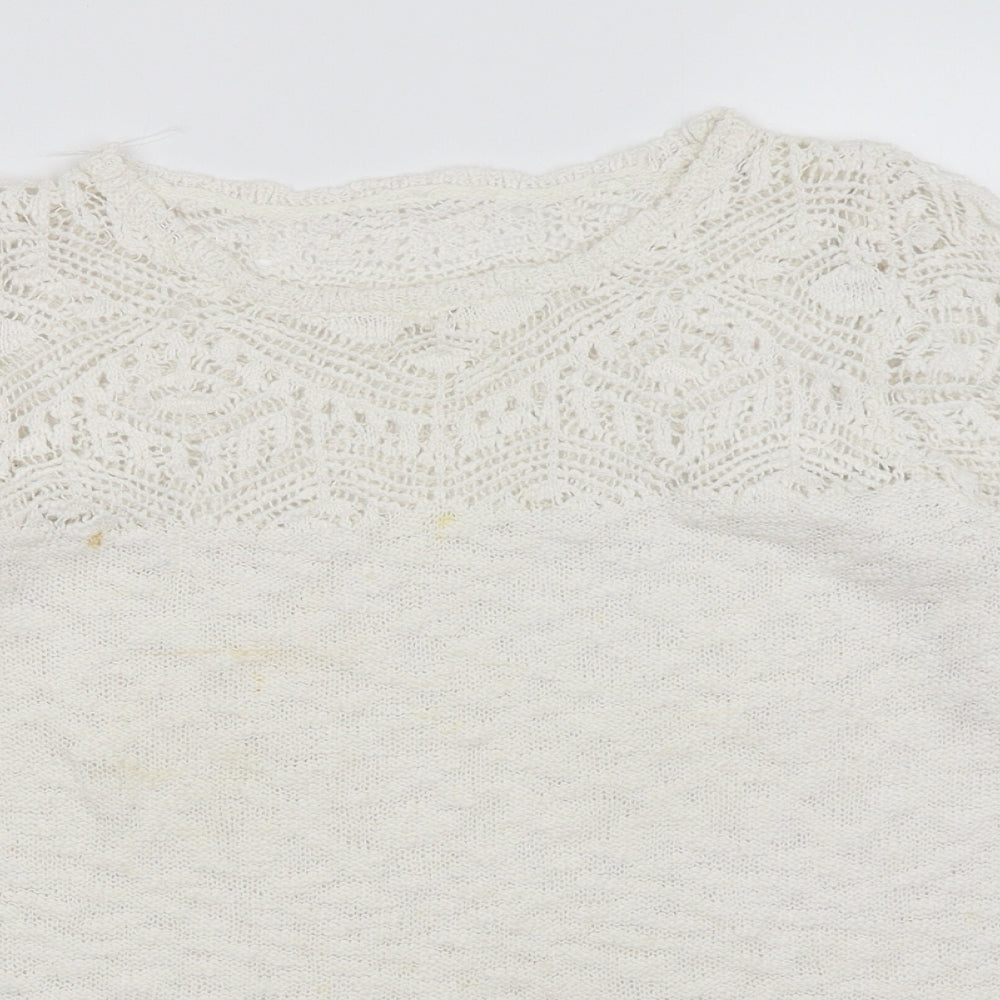 Preworn Womens White   Pullover Jumper Size 16