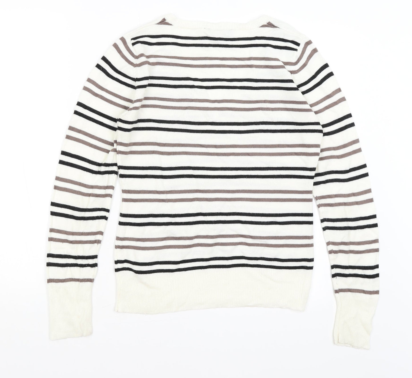 Dorothy Perkins Womens Ivory Striped  Pullover Jumper Size 12