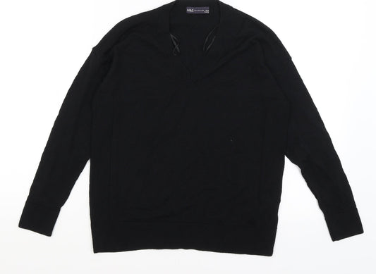 M7S Womens Black   Pullover Jumper Size S