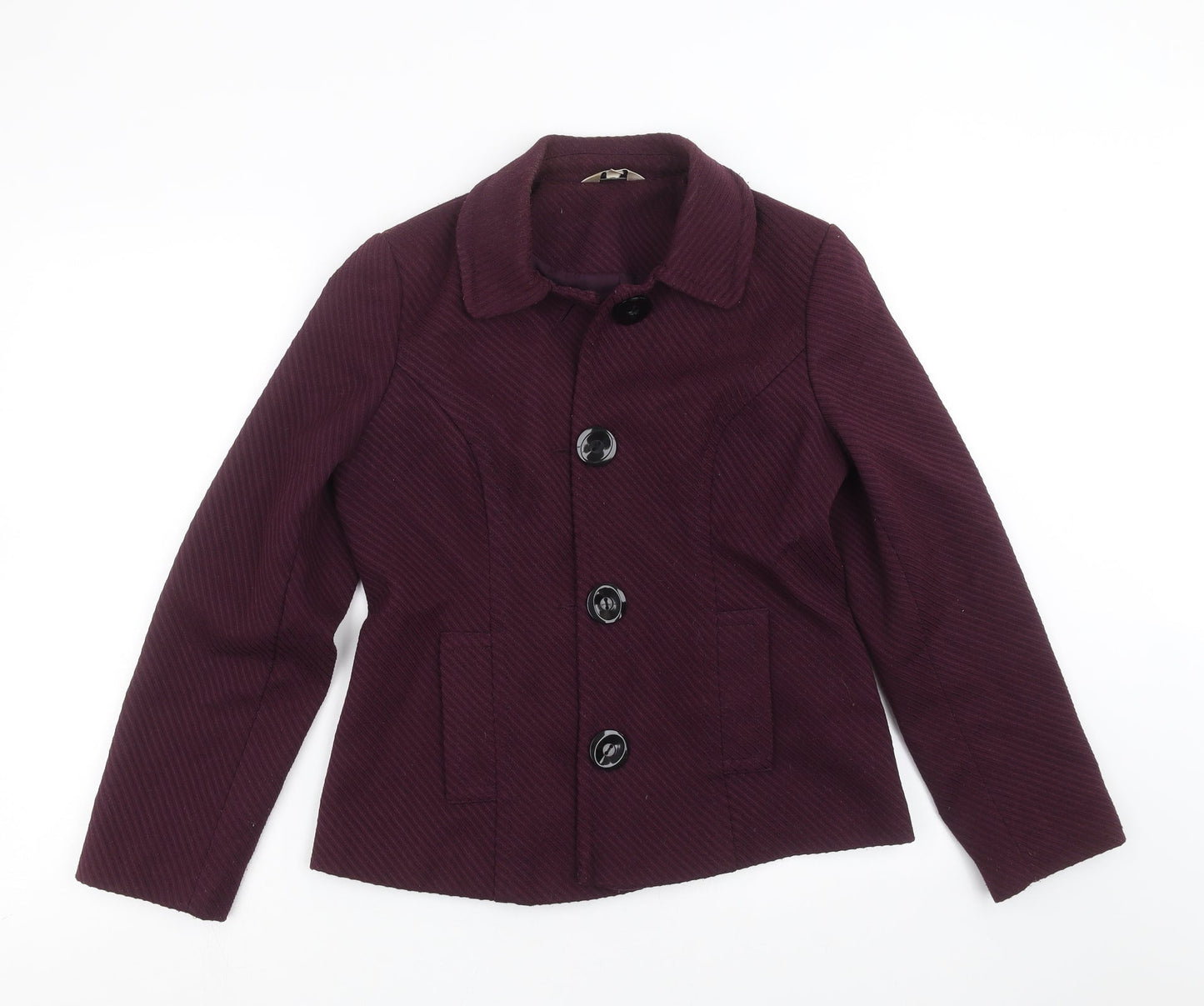 M&Co Womens Purple Striped  Jacket  Size 12