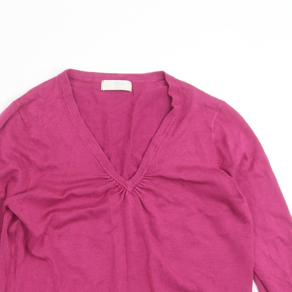 Marks and Spencer Womens Purple  Knit Pullover Jumper Size 10