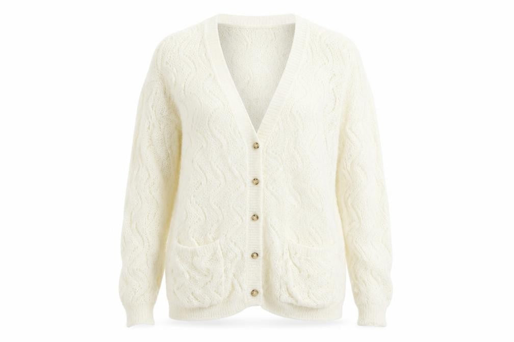 Primark Womens Ivory  Knit Cardigan Jumper Size 8