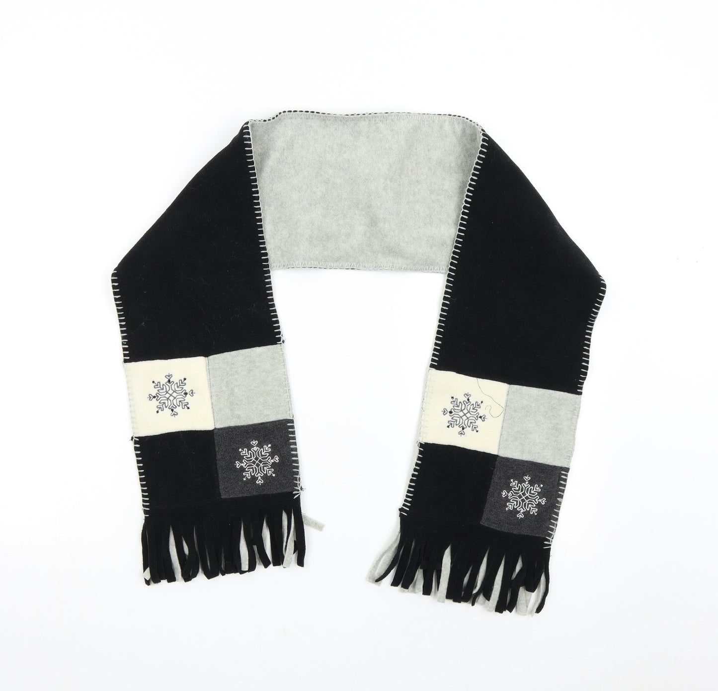 Preworn Womens Black  Fleece  Scarf