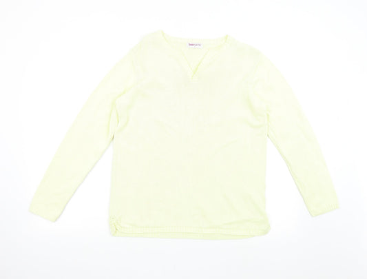 Bonmarché Womens Yellow  Knit Pullover Jumper Size S