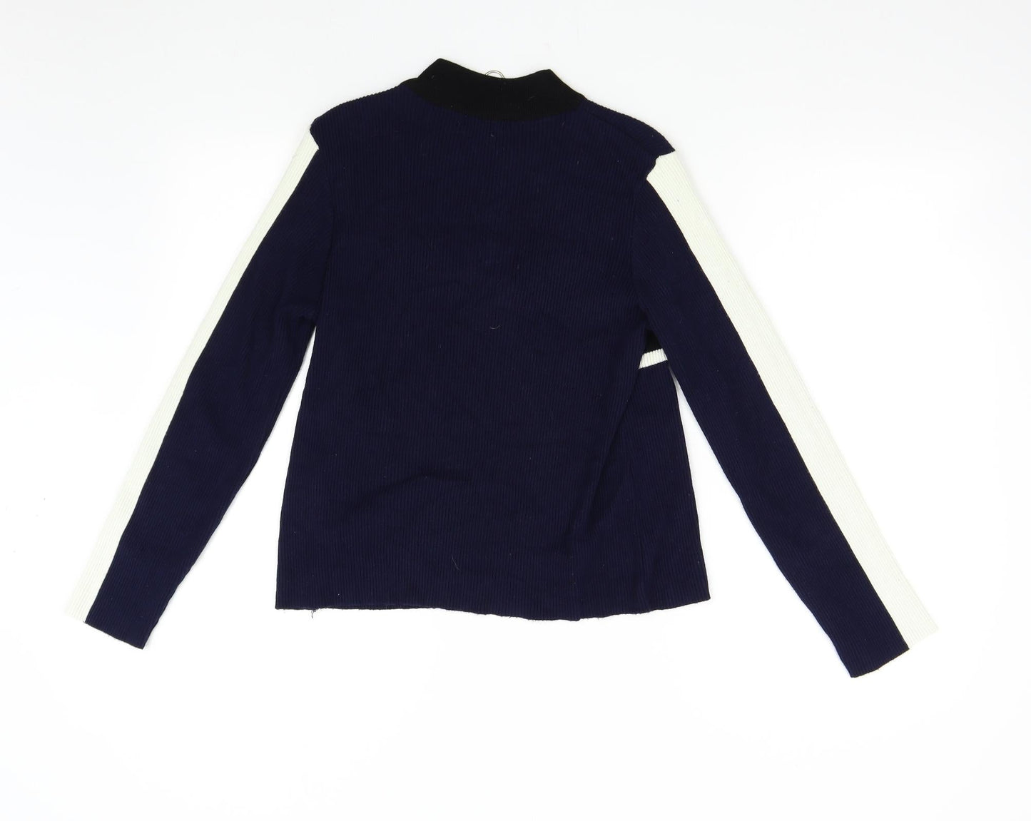 Cooperative Womens Blue  Knit Henley Jumper Size L