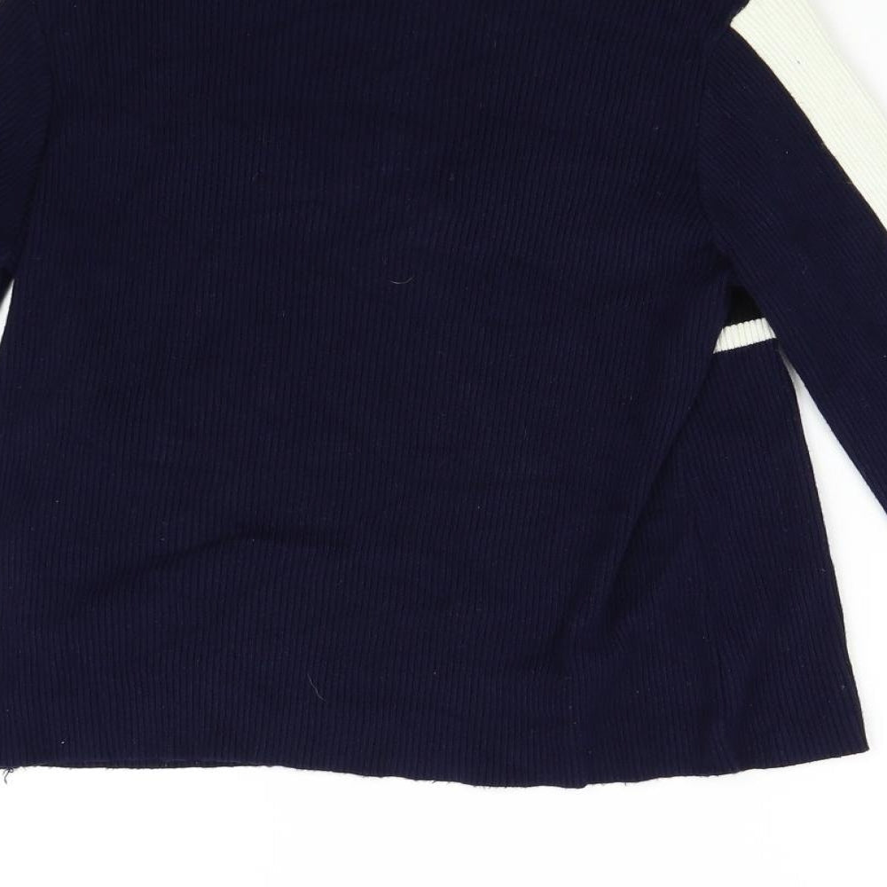 Cooperative Womens Blue  Knit Henley Jumper Size L