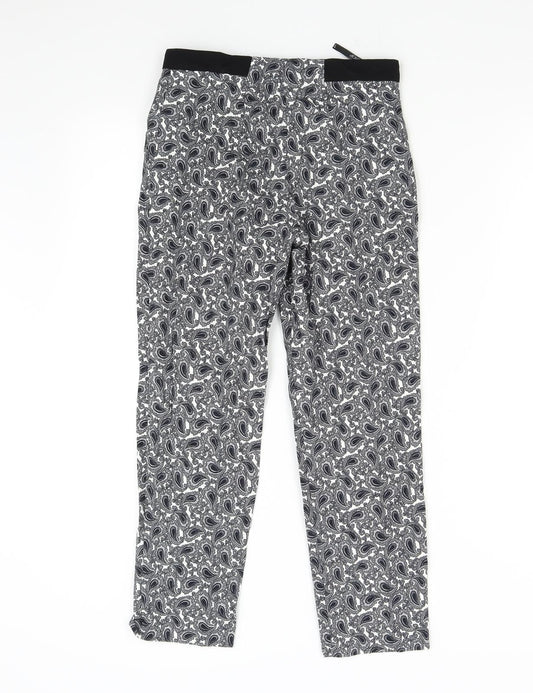 Topshop Womens Multicoloured Paisley  Trousers  Size 6 L24 in