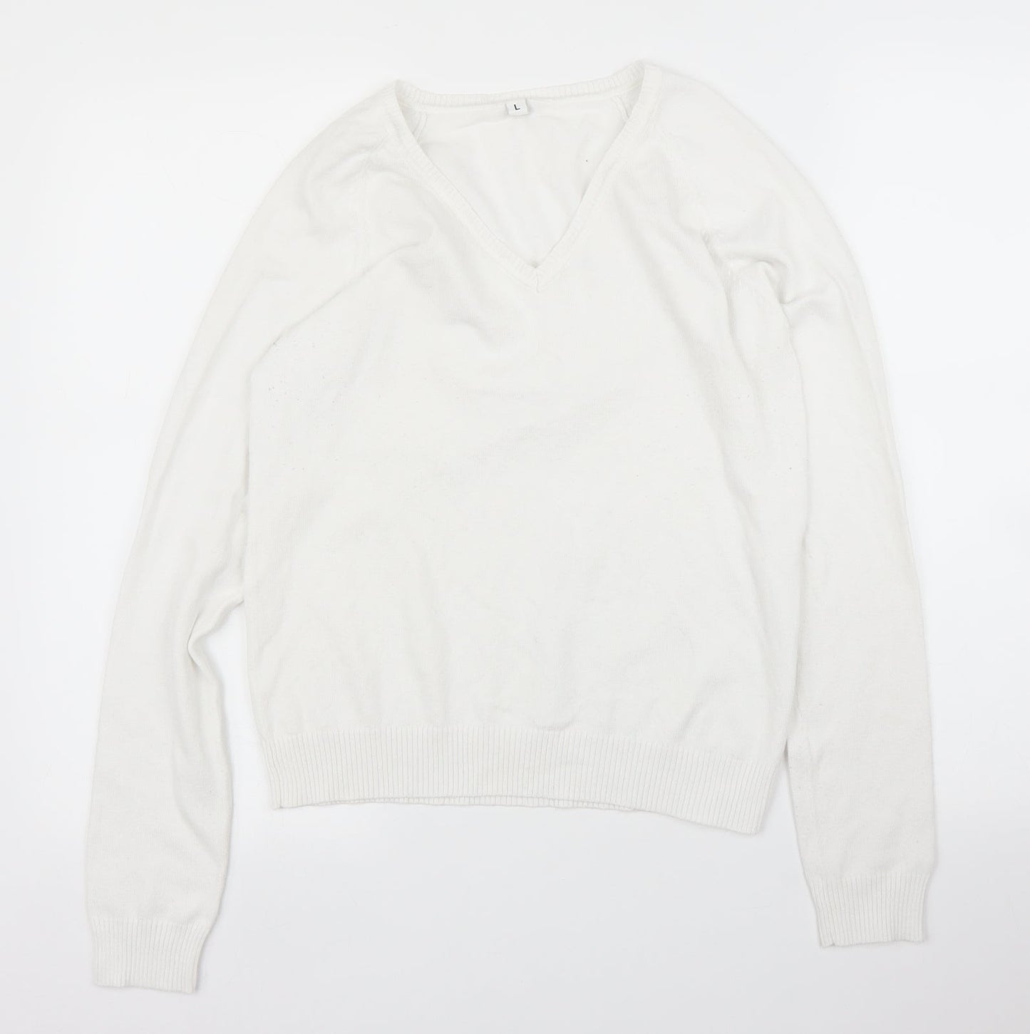 Preworn Womens White   Pullover Jumper Size L