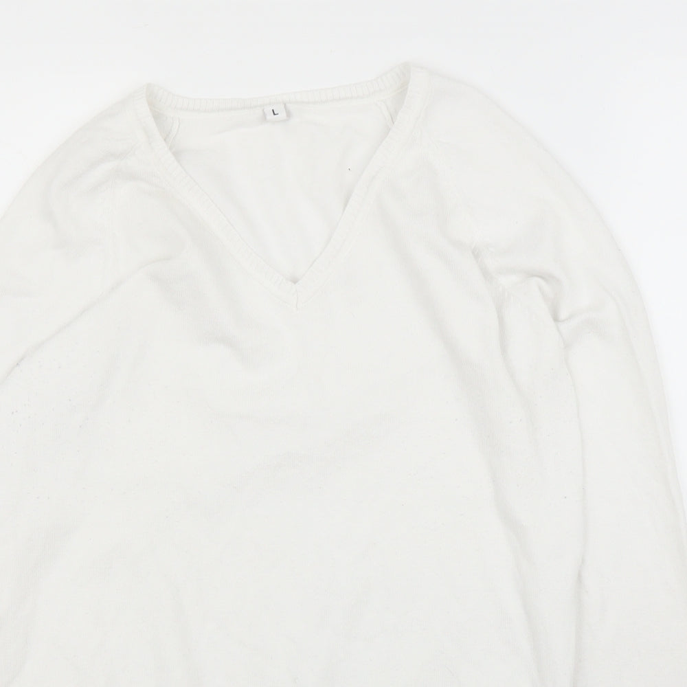 Preworn Womens White   Pullover Jumper Size L