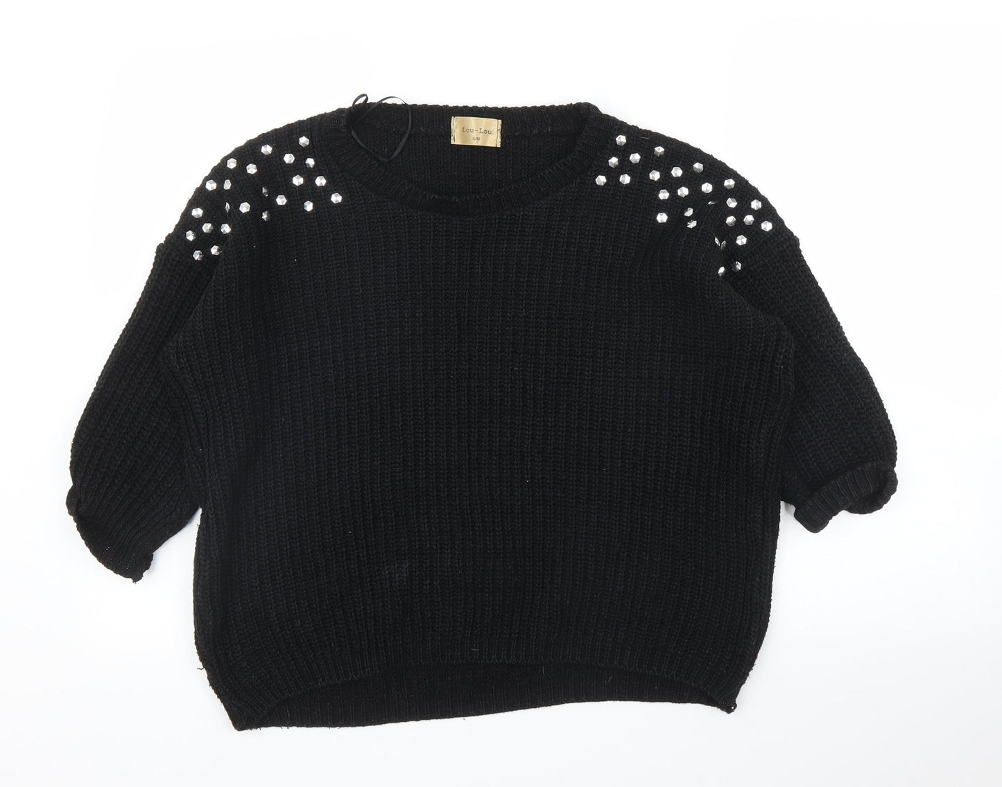 Lou Lou Womens Black   Pullover Jumper Size M