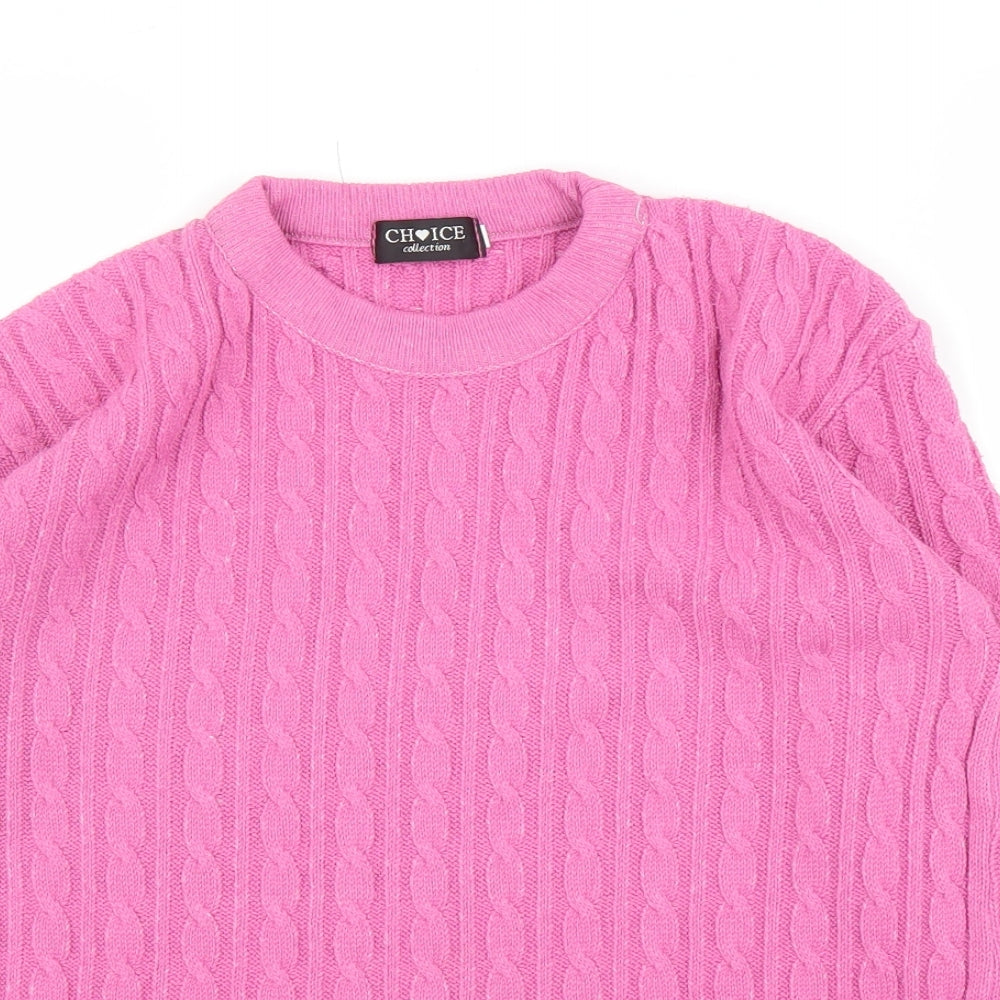 Choice Womens Pink   Pullover Jumper Size XS
