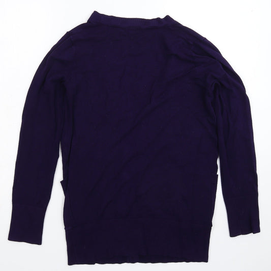 Topshop Womens Purple  Knit Cardigan Jumper Size 12