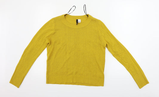 H&M  Womens Yellow   Pullover Jumper Size S