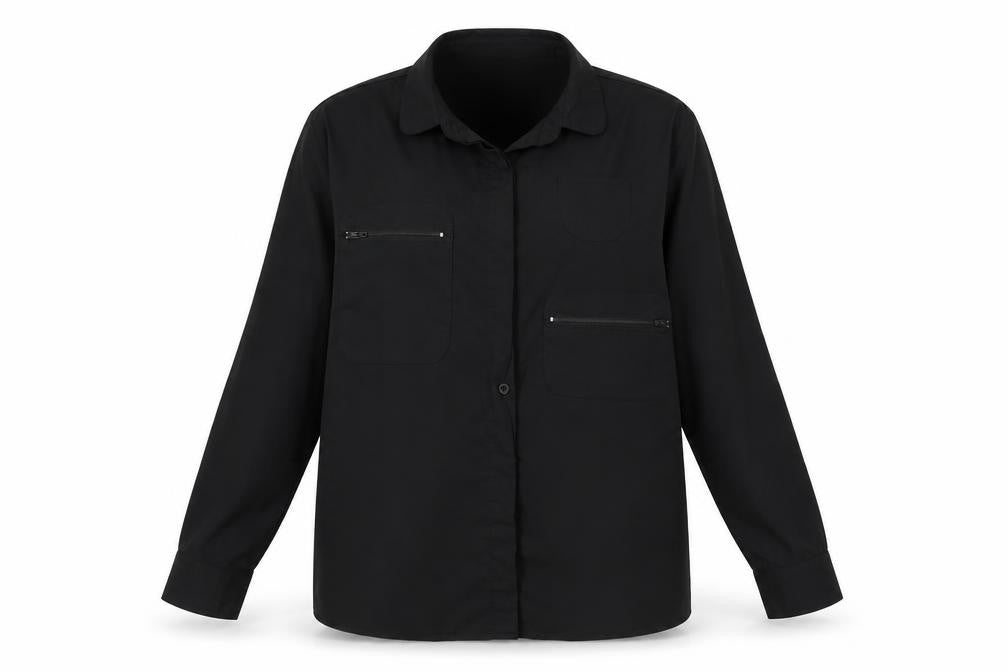 Boohoo  Womens Black   Basic Button-Up Size 6