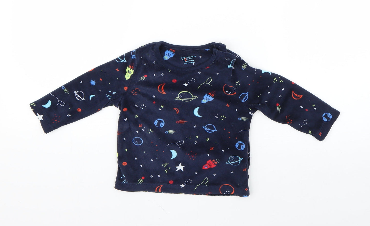 Primark Boys Blue Solid  Cami Pyjama Top Size 9-12 Months