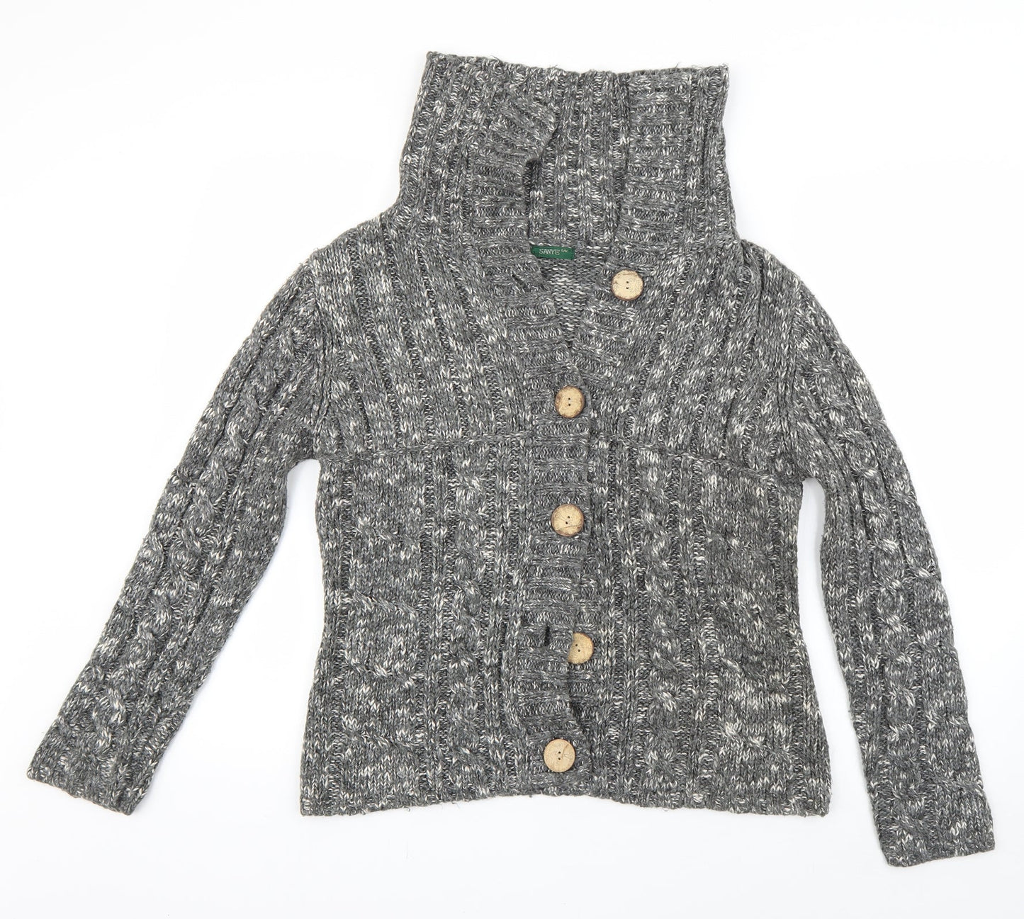 sanye Womens Grey   Cardigan Jumper Size M