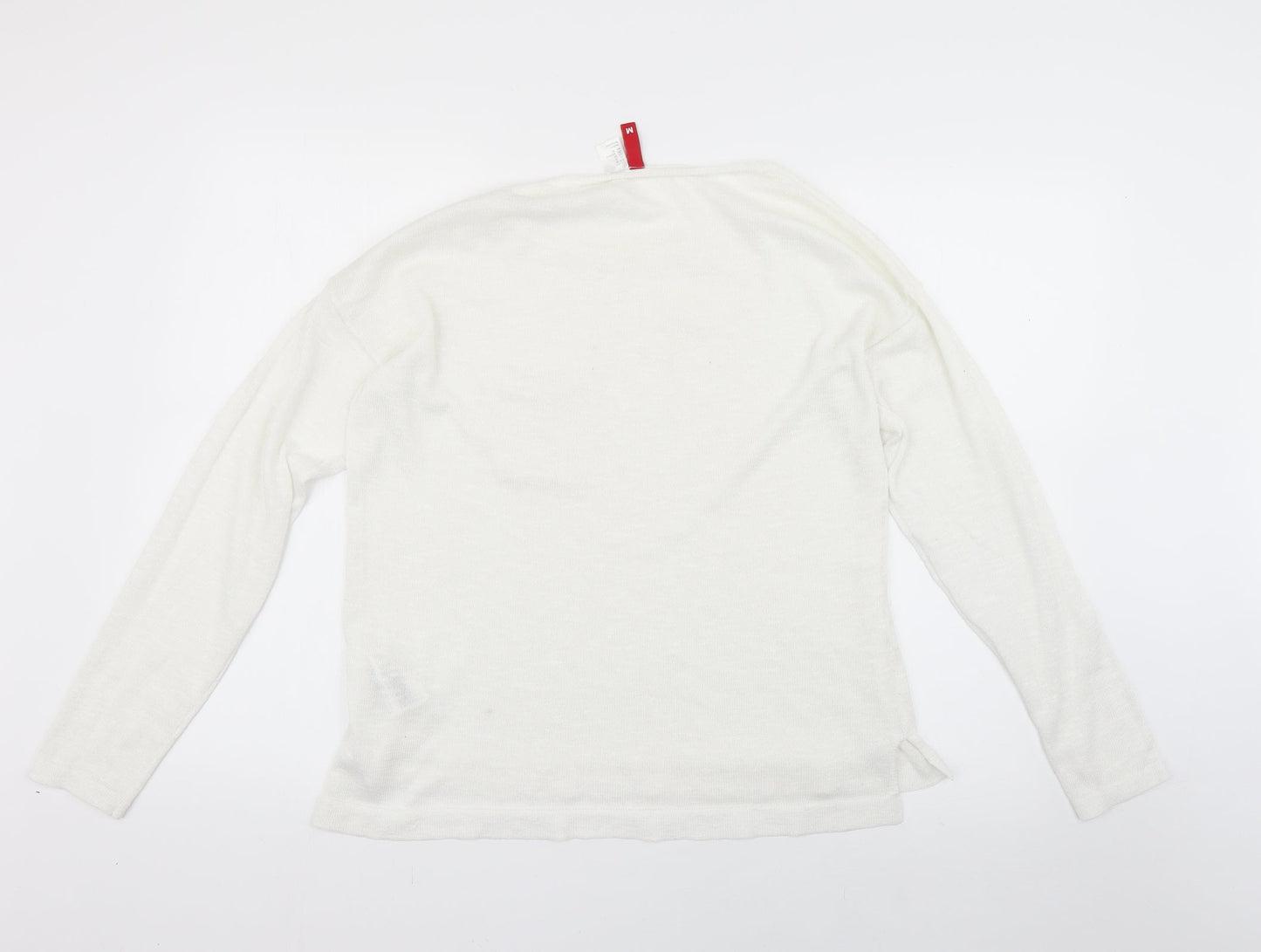 H&M Womens White   Pullover Jumper Size M